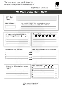 Use these free goal setting worksheets and templates to work through your goals and dreams creating motivation & momentum. Choose from 11 inspiring worksheets!
