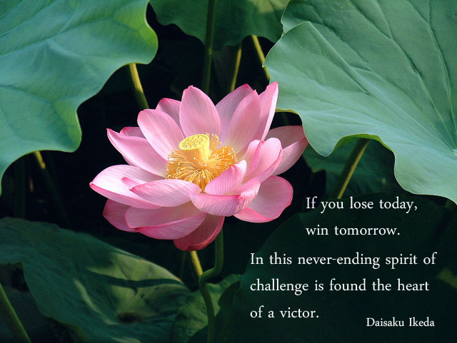 Daisaku Ikeda quote about never-ending challenge