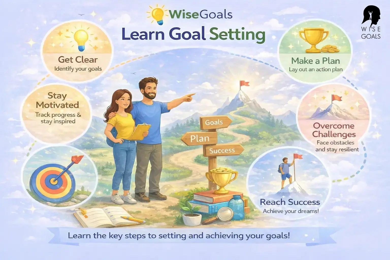 Learn how to set and achieve goals with WiseGoals