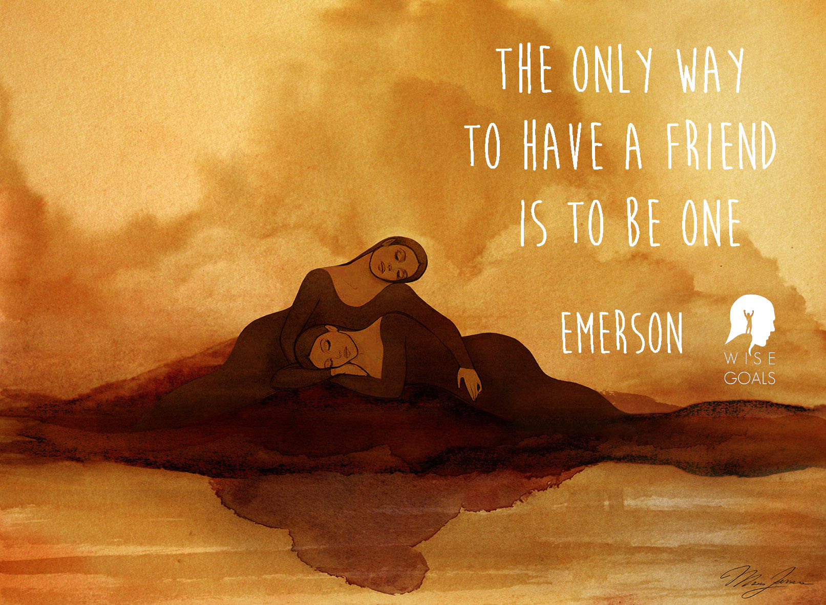 Emerson quote with beautiful artwork