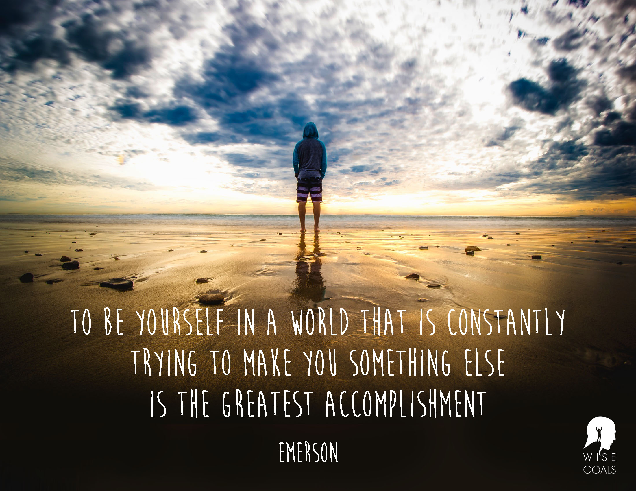 Emerson - to be yourself in a world that is constantly trying to make you something else is the greatest accomplishmentquote