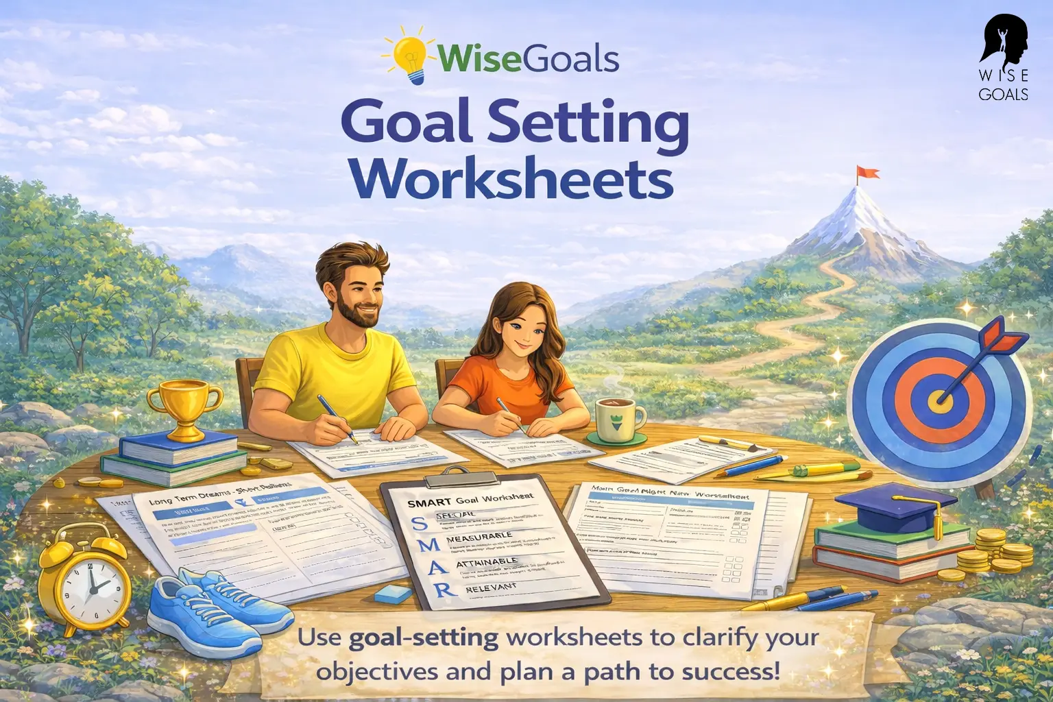 WiseGoals goal setting worksheets for planning and achieving goals
