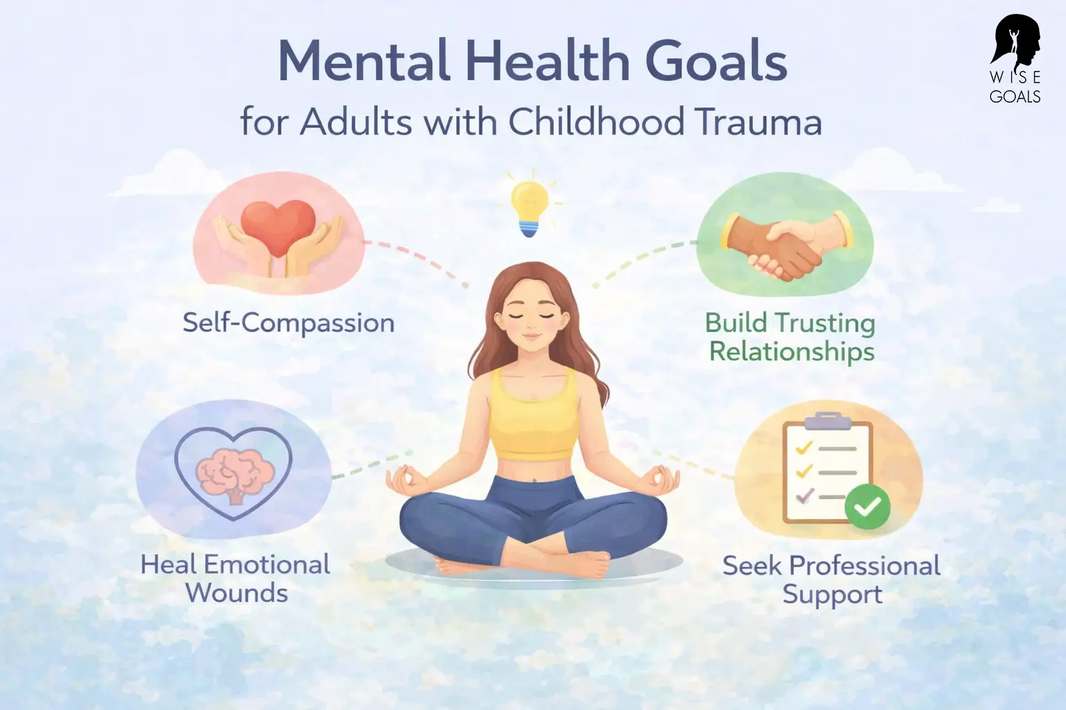 Mental health goals for adults with childhood trauma