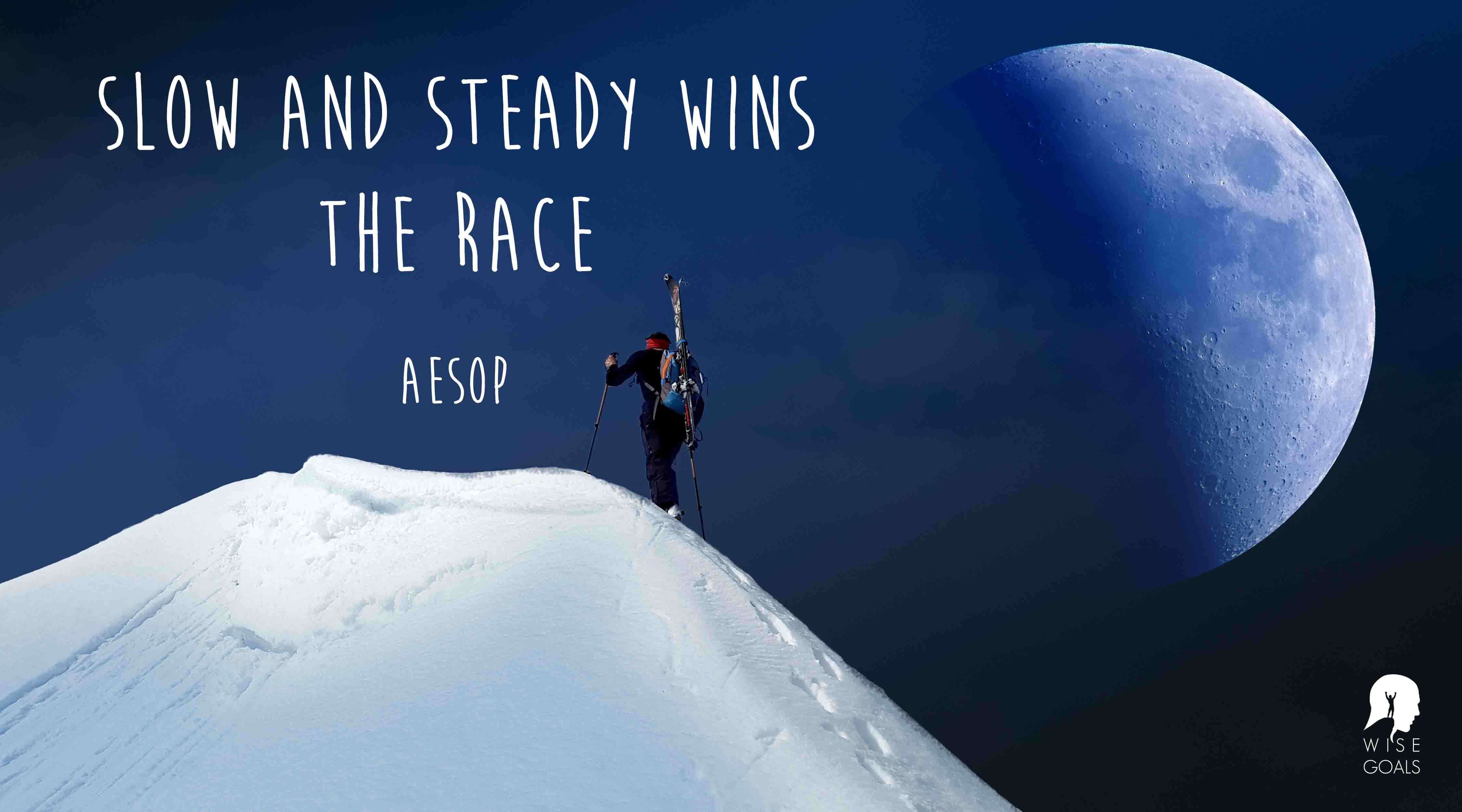 Aesop - Slow and steady wins the race quote 2
