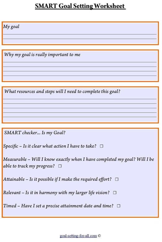 Goal Setting Chart Pdf