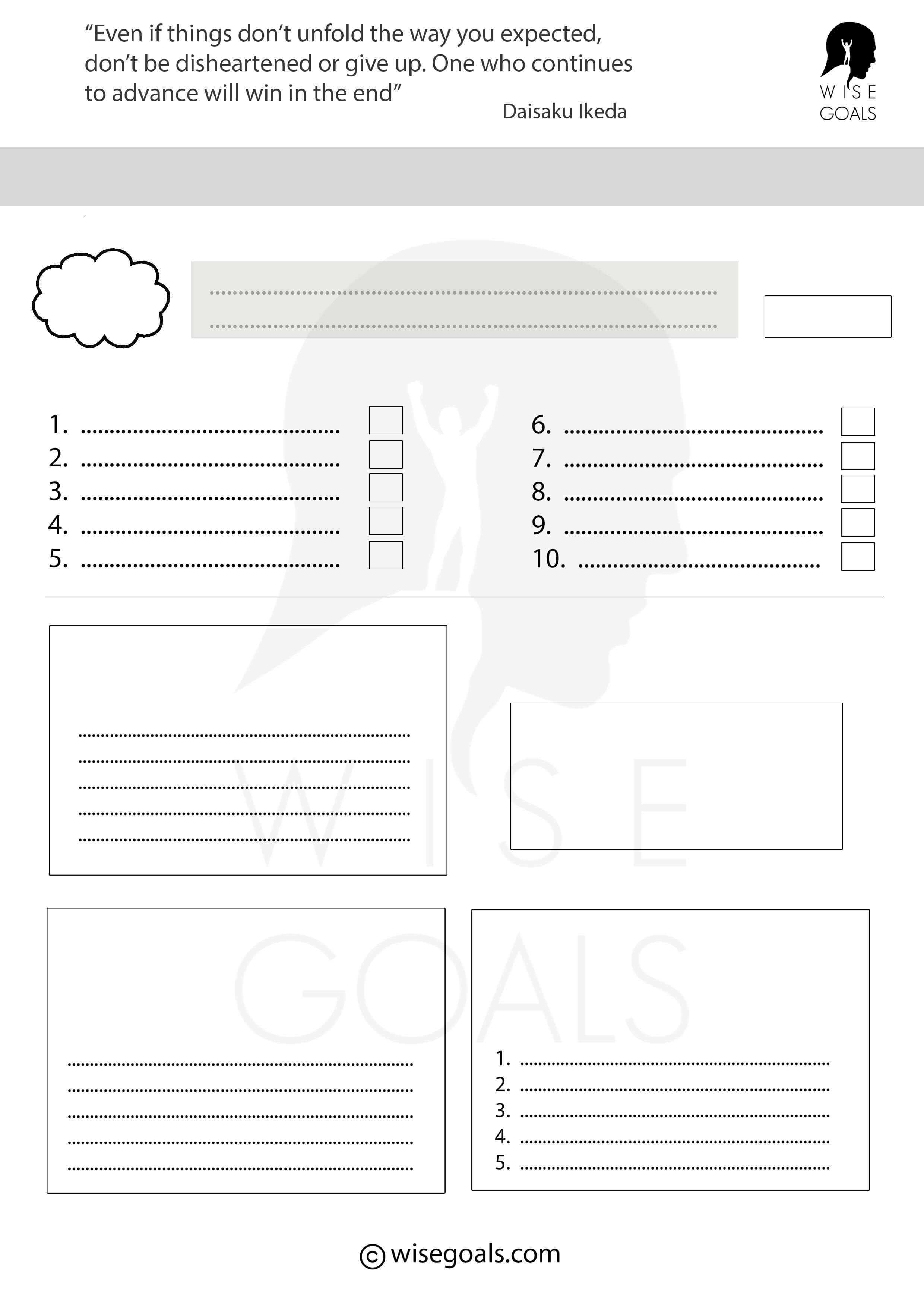 goal template 6