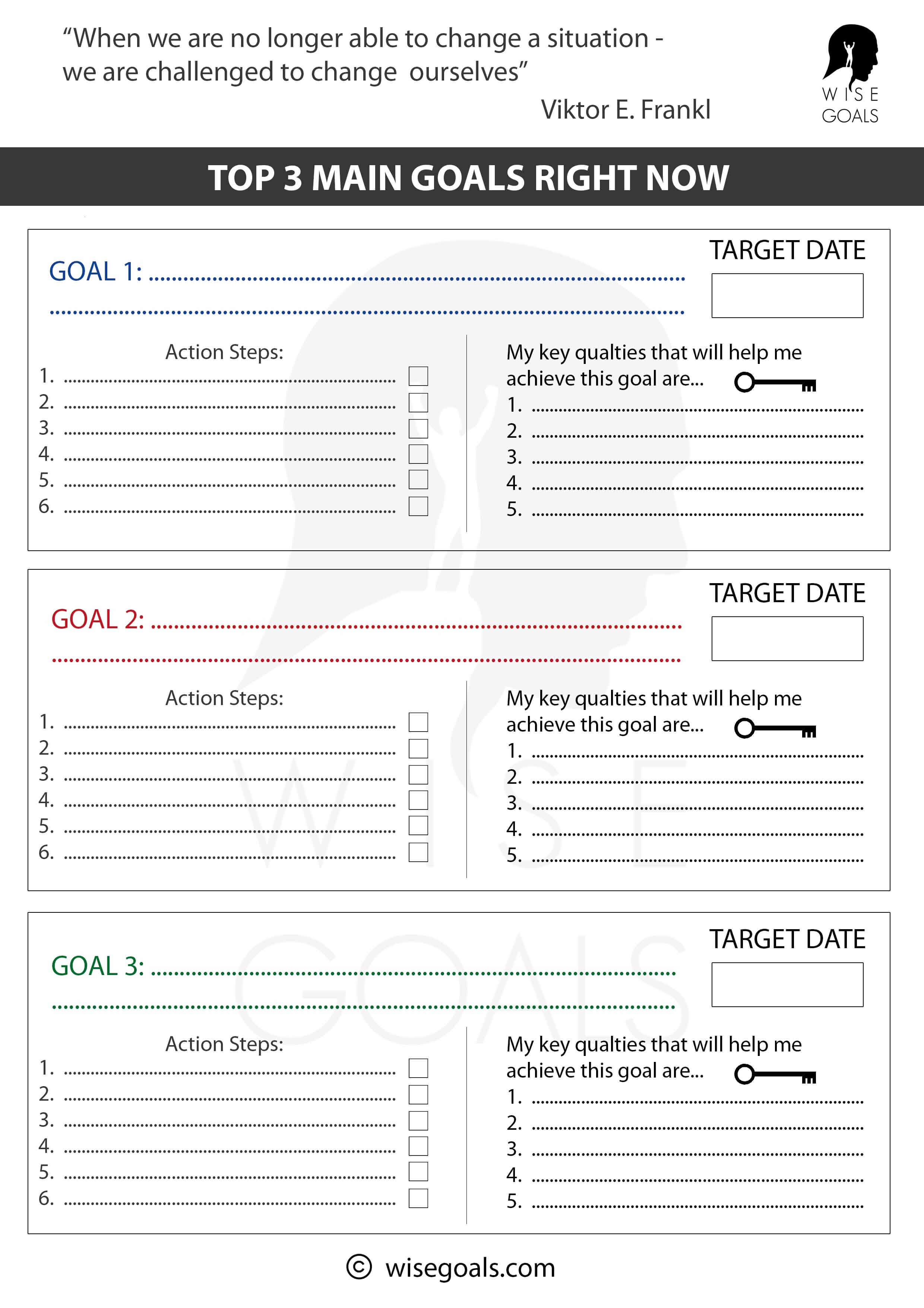 Stylish Goal Setting Worksheets To Print (PDF, FREE)